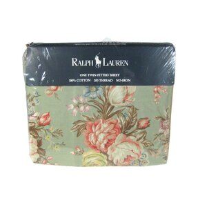 Ralph Lauren Twin Fitted Sheet 100% Cotton 1993 Charlotte IV Original Pack